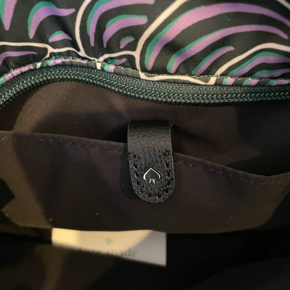 Rare Kate Spade Green & Purple on Black Satchel - Picture 10 of 12